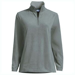Lands' End Women's Quarter-Zip Fleece Pullover in Sage Green